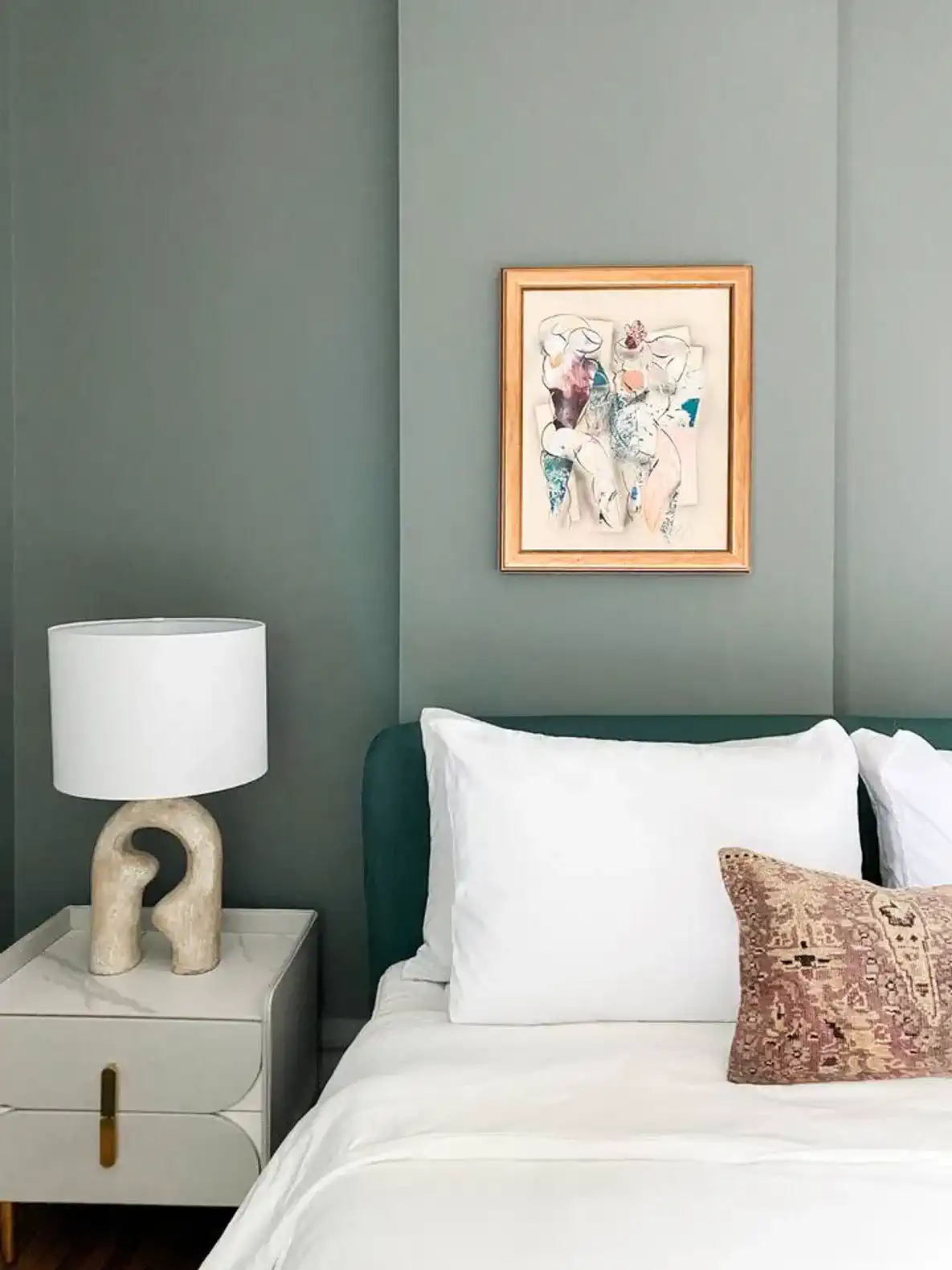 Second Floor | Bedroom 4 | Queen bed, desk workspace, closet with hangers and luggage rack
