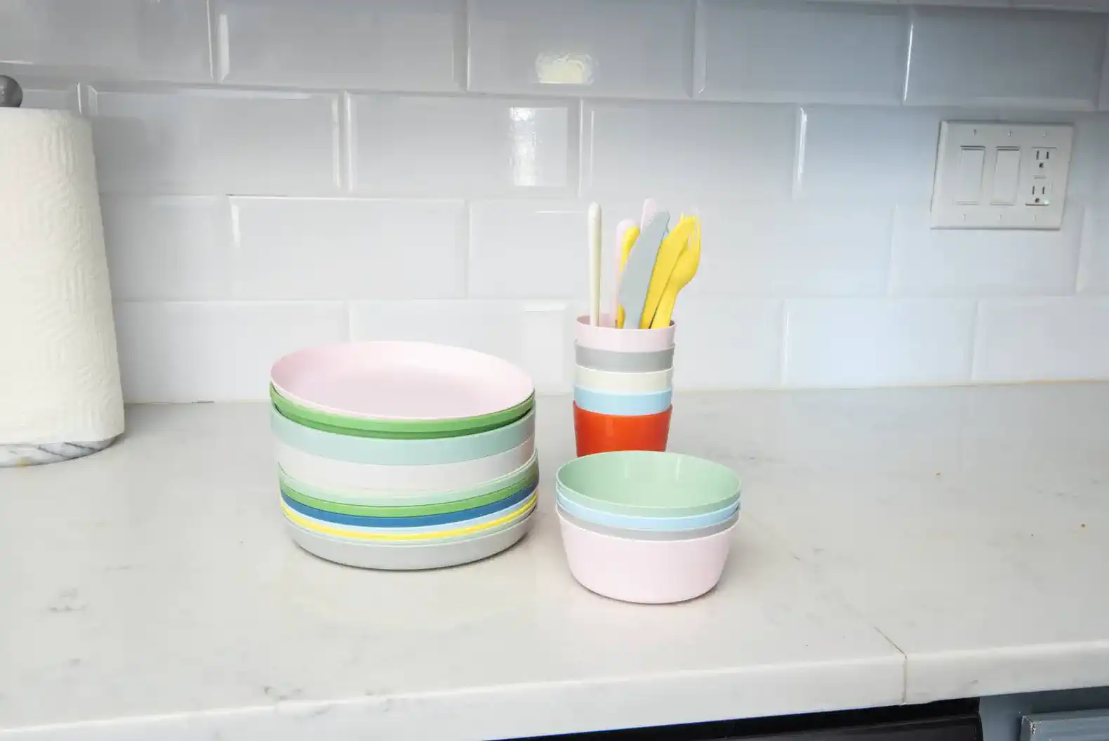 Fully prepared for little ones with kids dishware, a highchair and travel crib. The home is also prepped with outlet covers and safety gates to keep your littles safe!