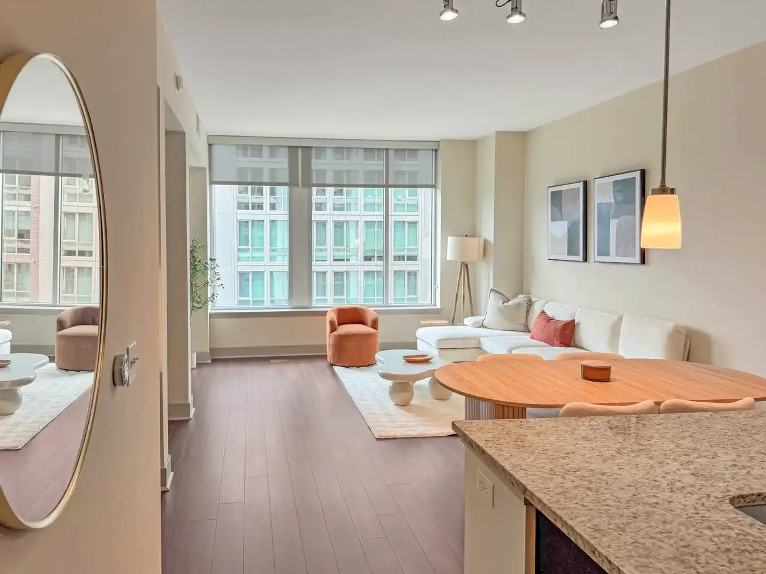 Sunlit 1BR |Tyson High-Rise| Pool + Parking| Patio