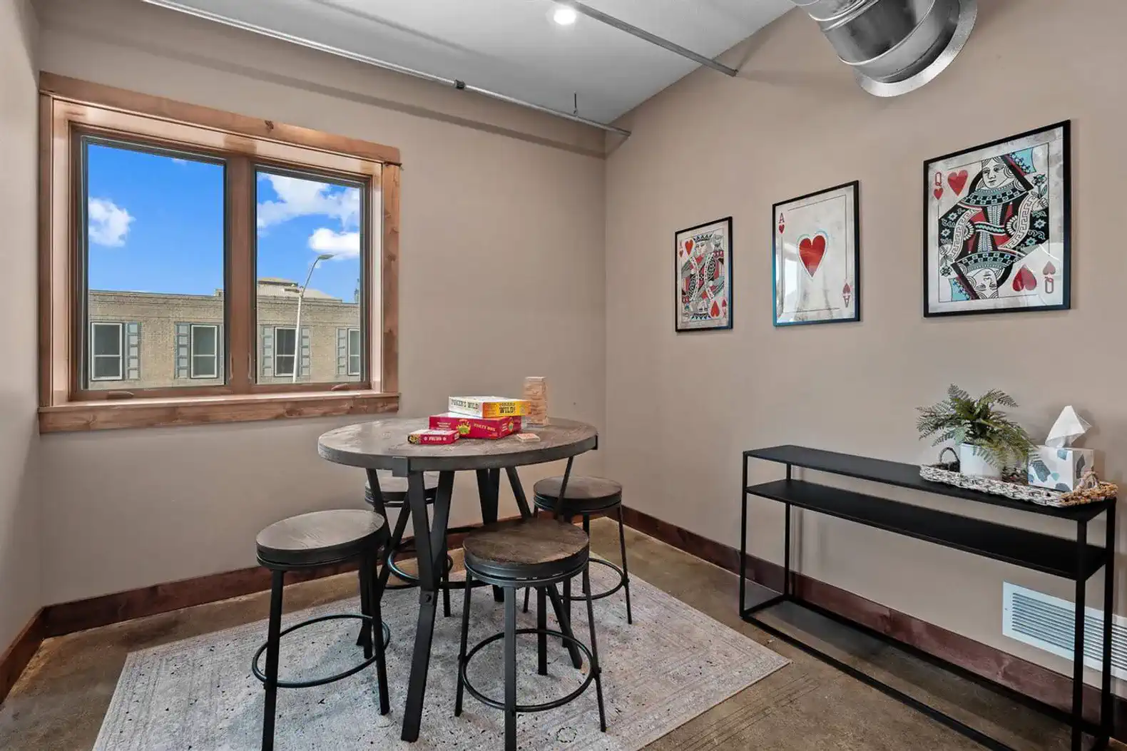 Whether you're playing cards or doing a puzzle; the game room is another space for you to enjoy.