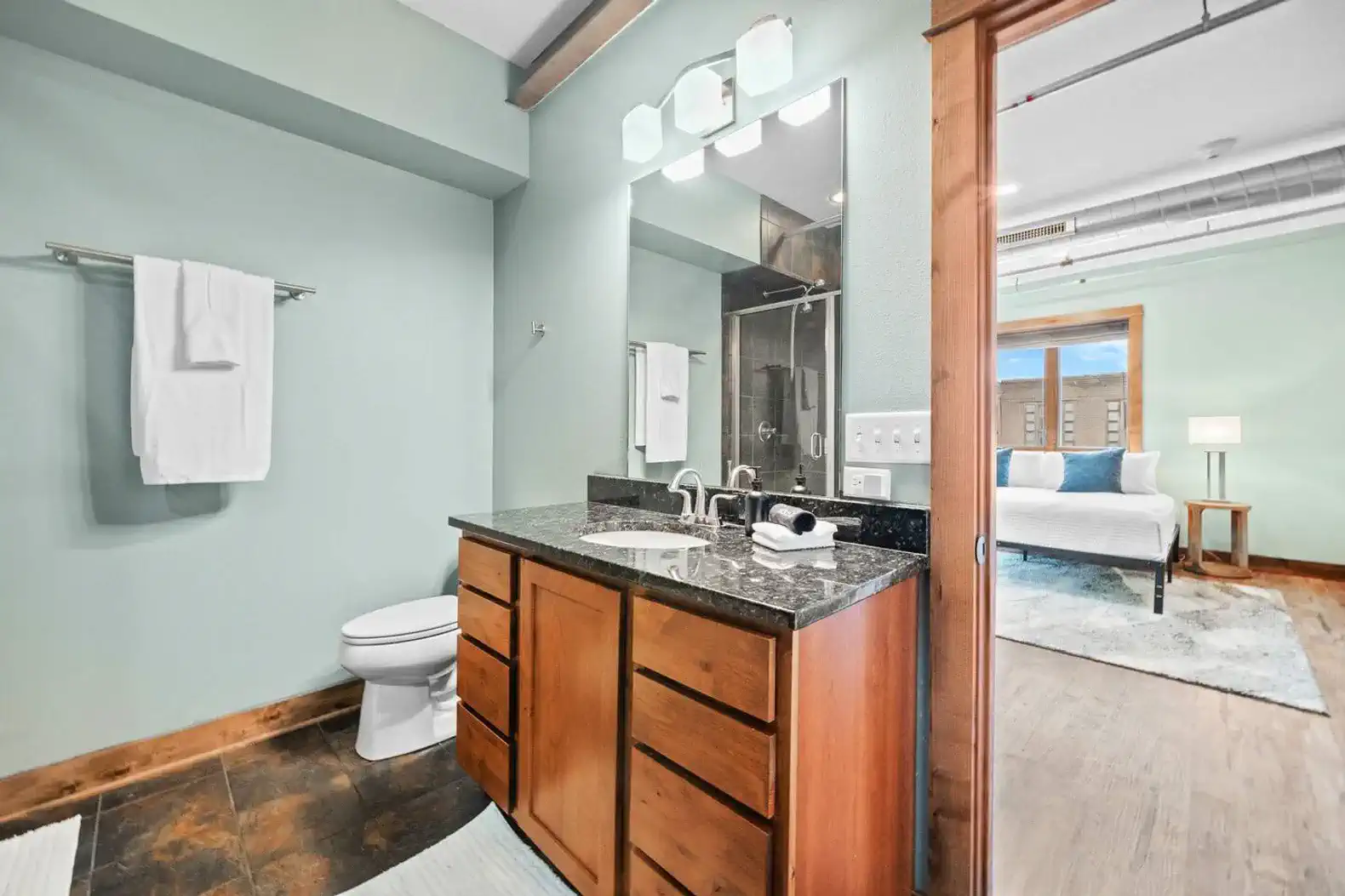 The primary bathroom.