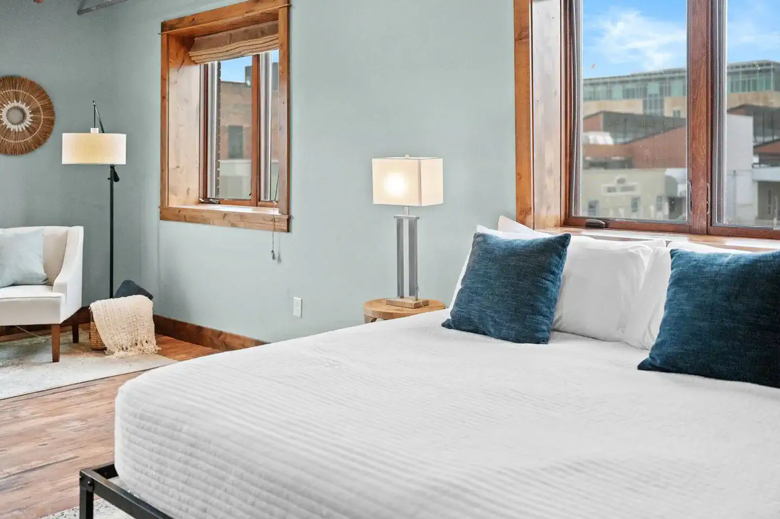 The beautiful, primary suite.