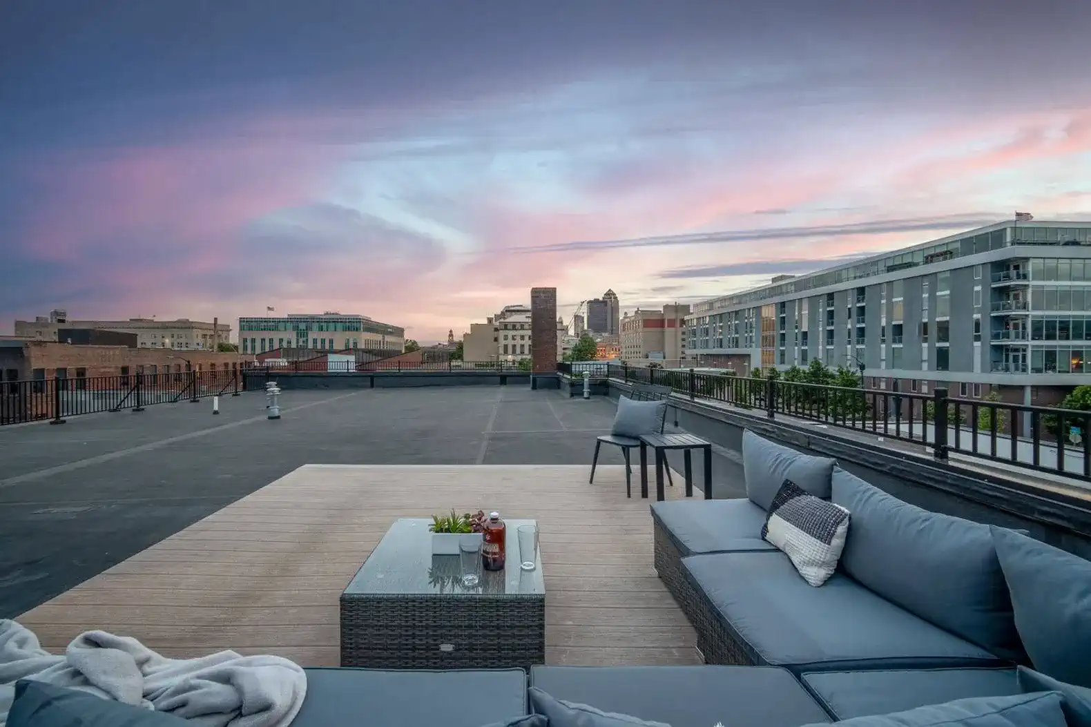 Your own private rooftop patio, located in the heart of downtown Des Moines!