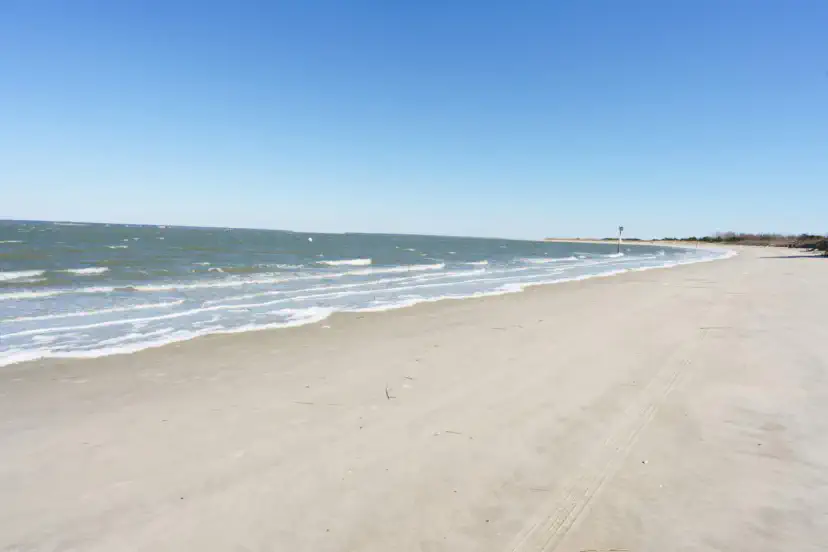 The private beach access