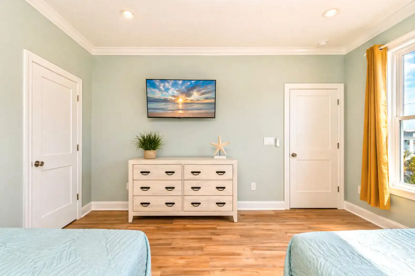 Dresser and Closet available for clothing storage