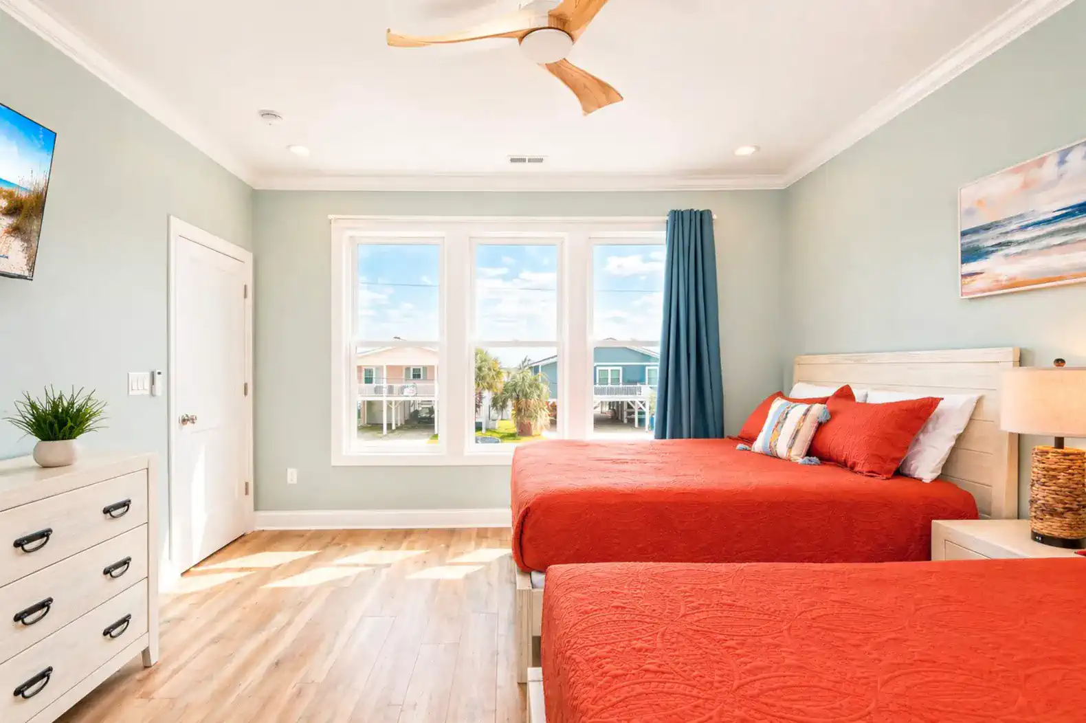 Two Queen Beds complete this bedroom.