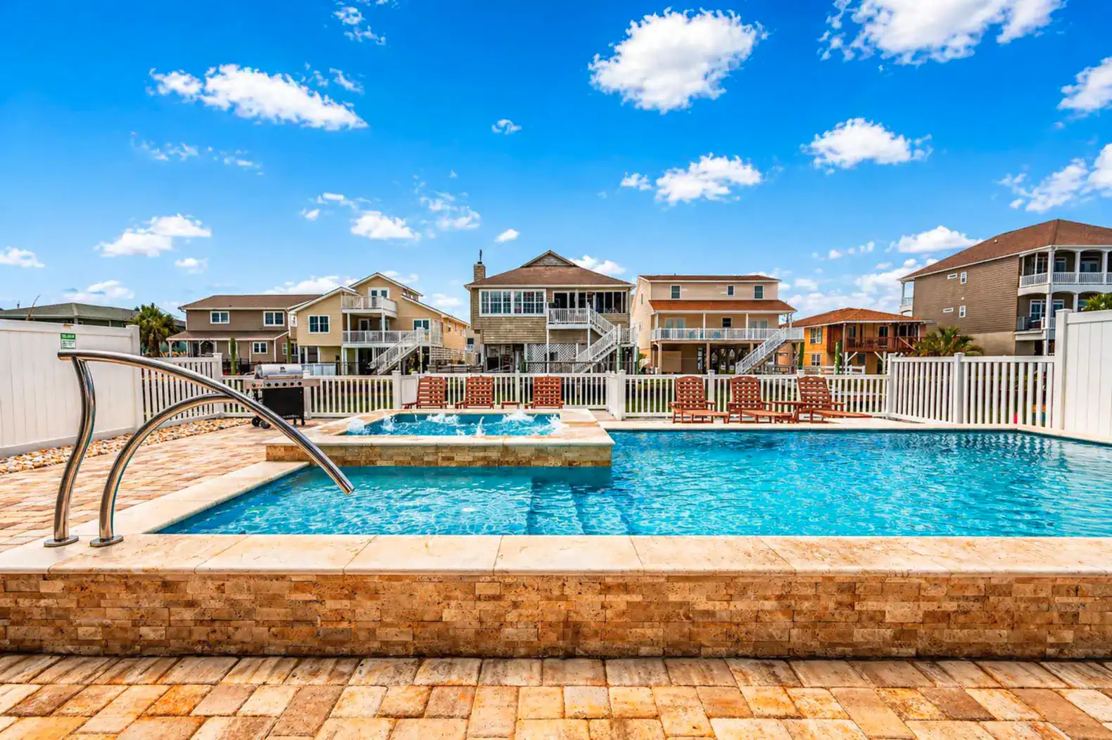 Sundeck in pool area
