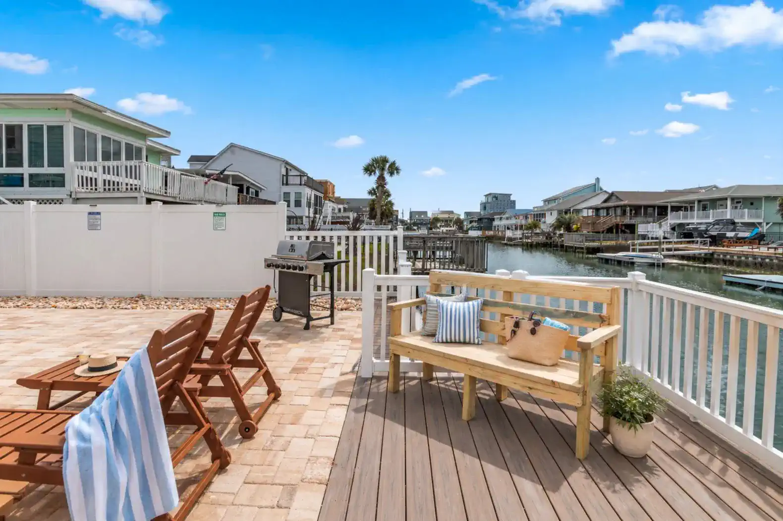 Dock overlooking the channel