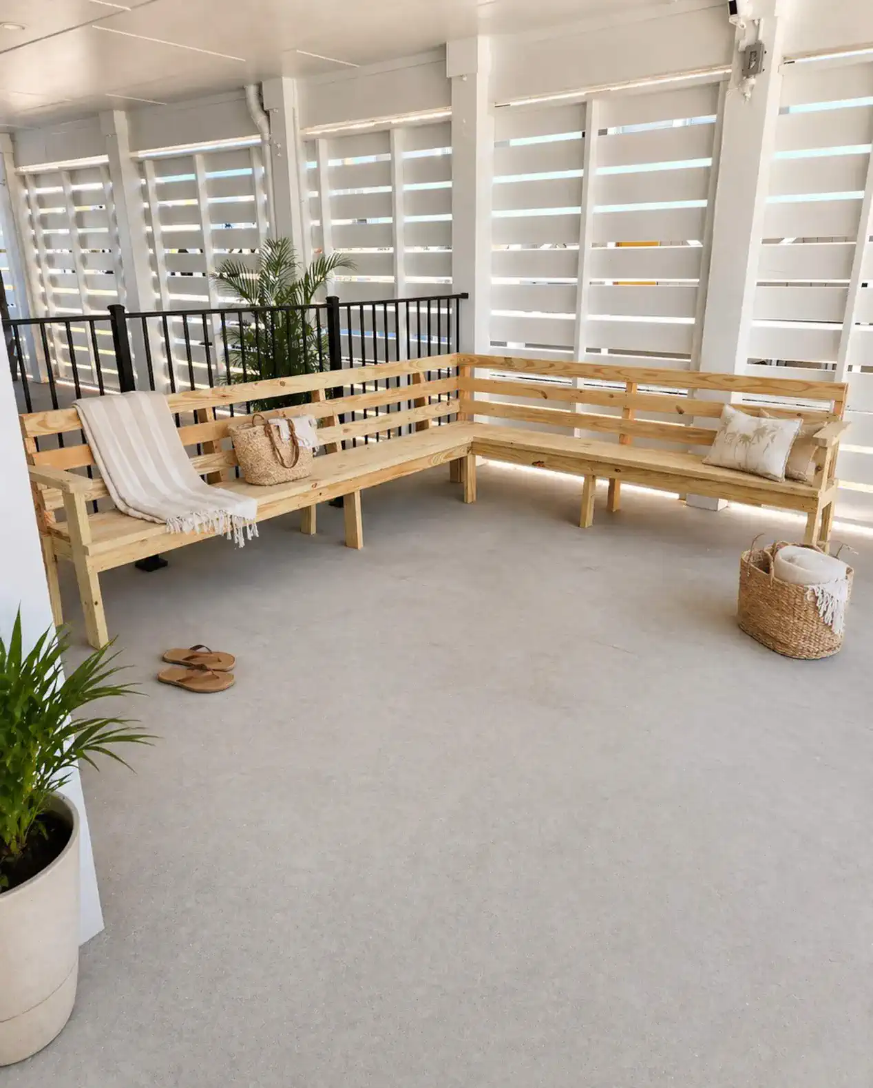 Large Bench under house 