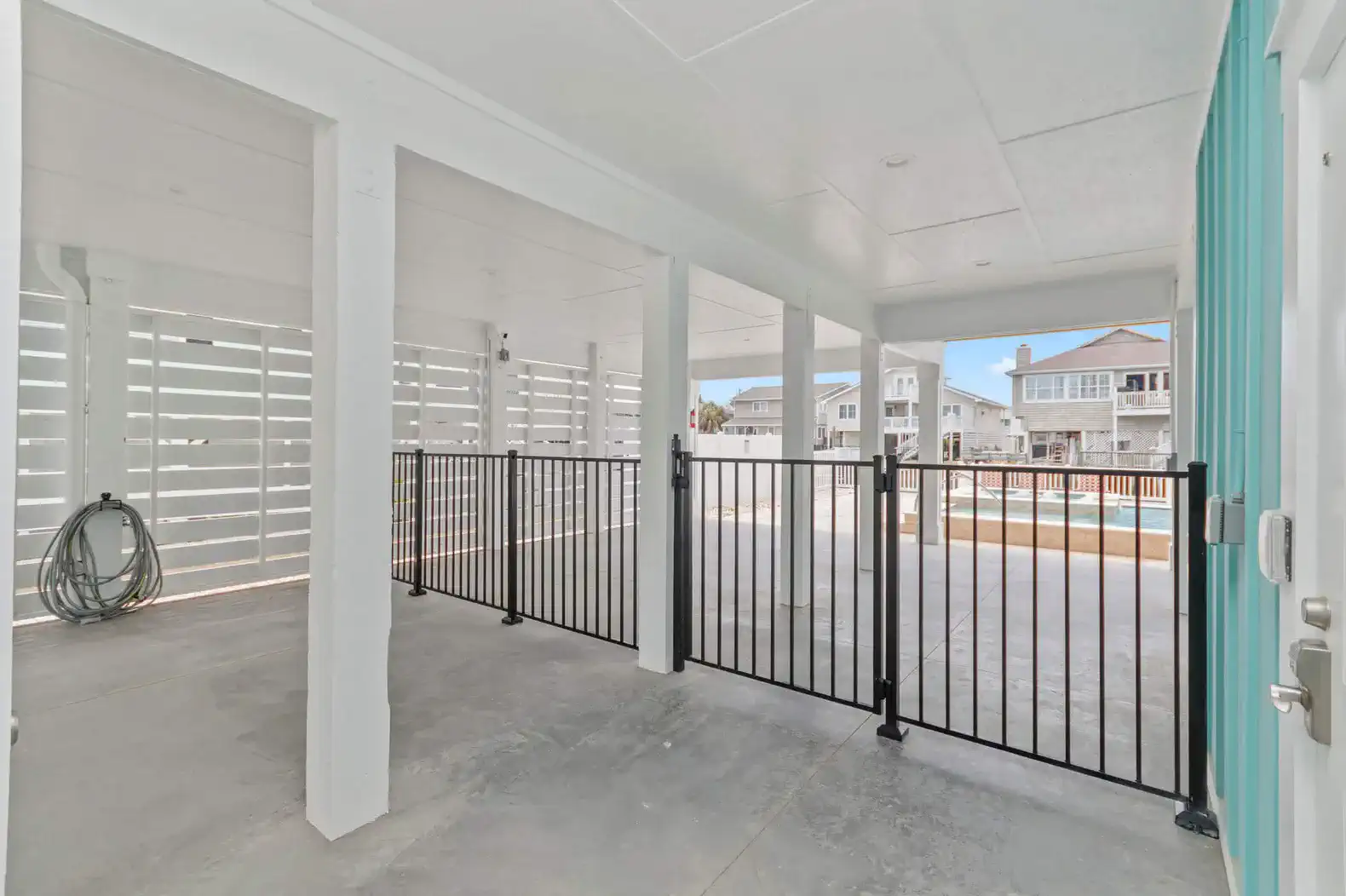 Gate to the pool area