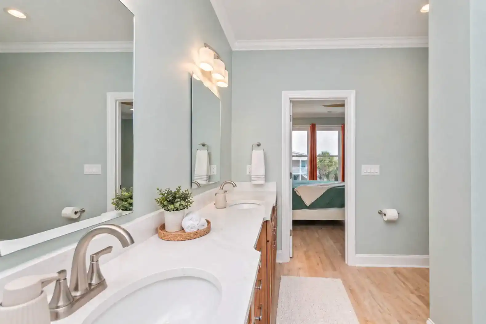 King Bathroom with ample counterspace and storage