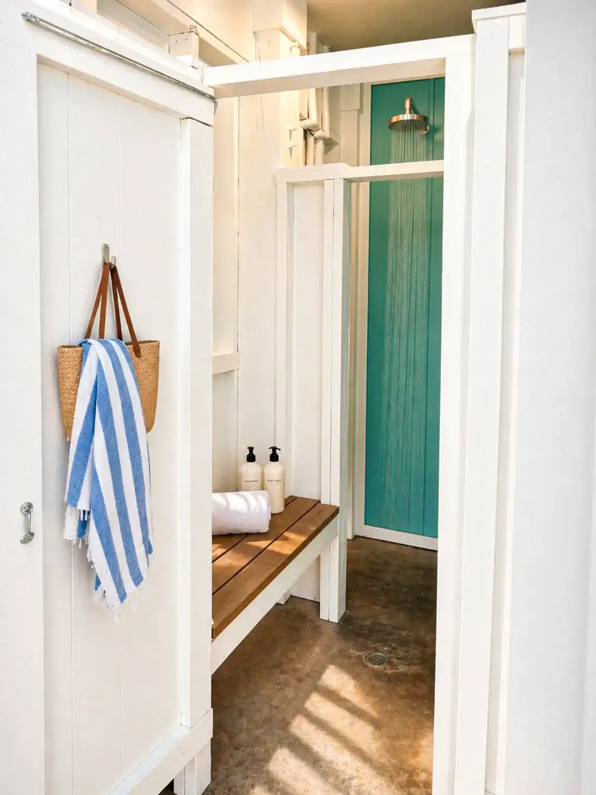 Outdoor Shower with private changing area