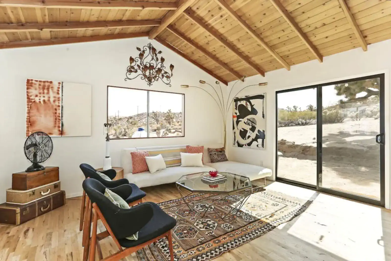 Cabin is filled with decor fit for a desert retreat in Joshua Tree.