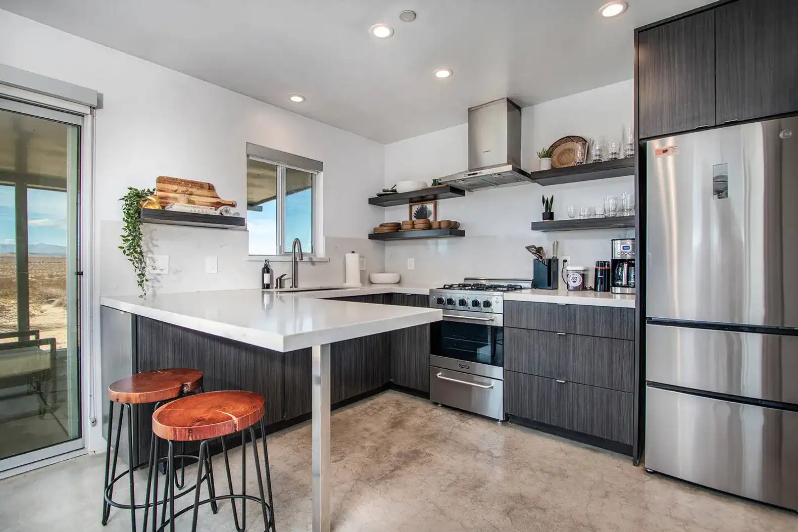 kitchen and dining buffet