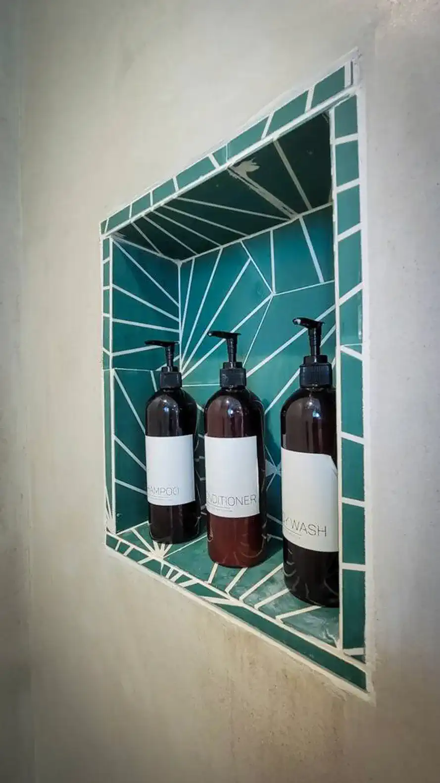 provided shampoo + conditioner + soap