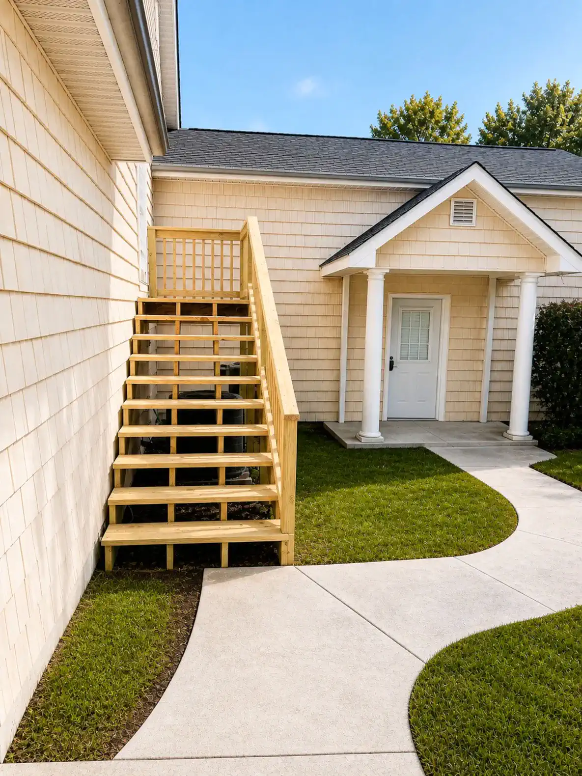 Stairs to Backyard-Separate from Pool Area