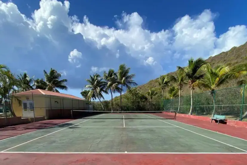 The tennis courts