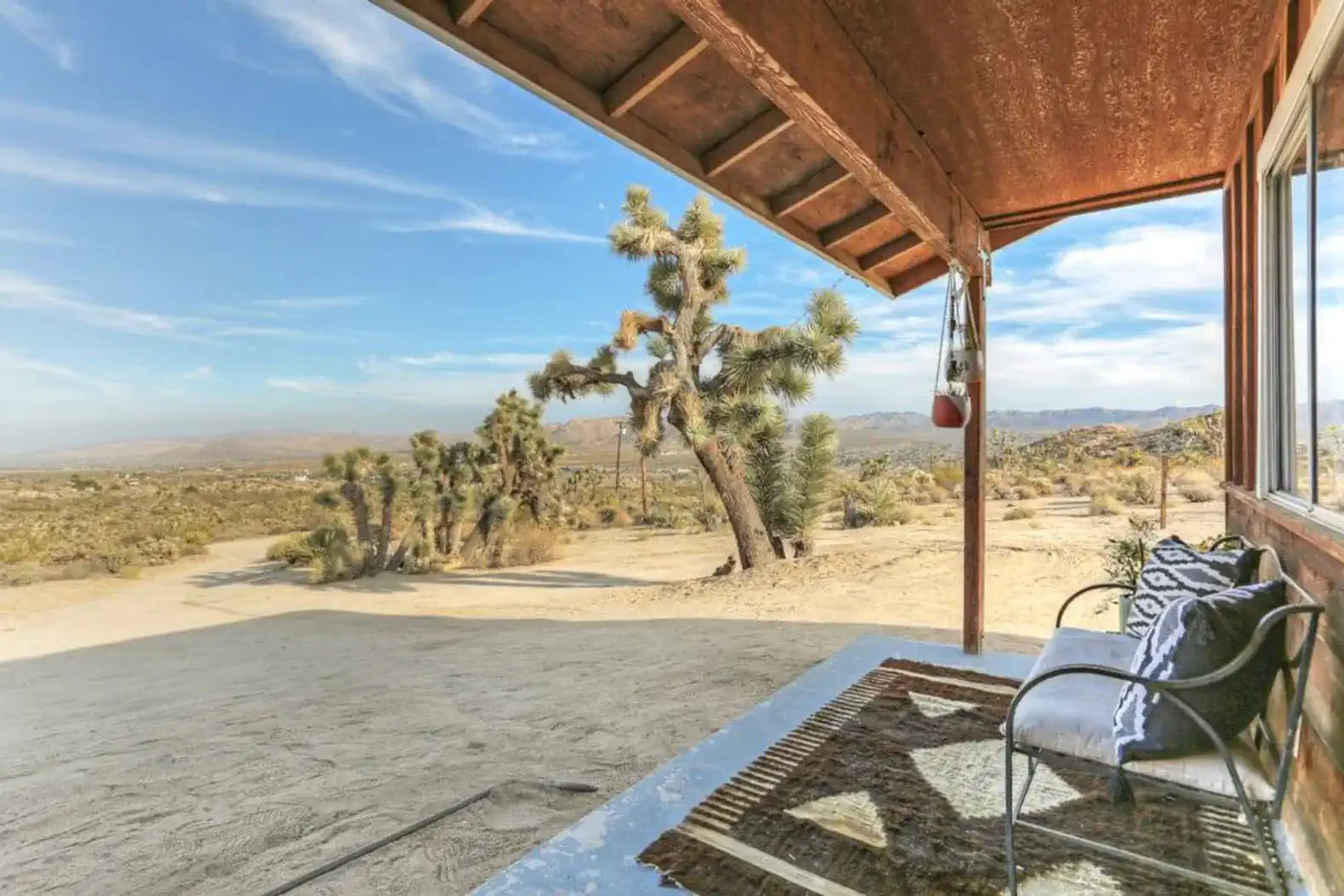 Experience the Joshua Tree landscape steps away from the cabin.