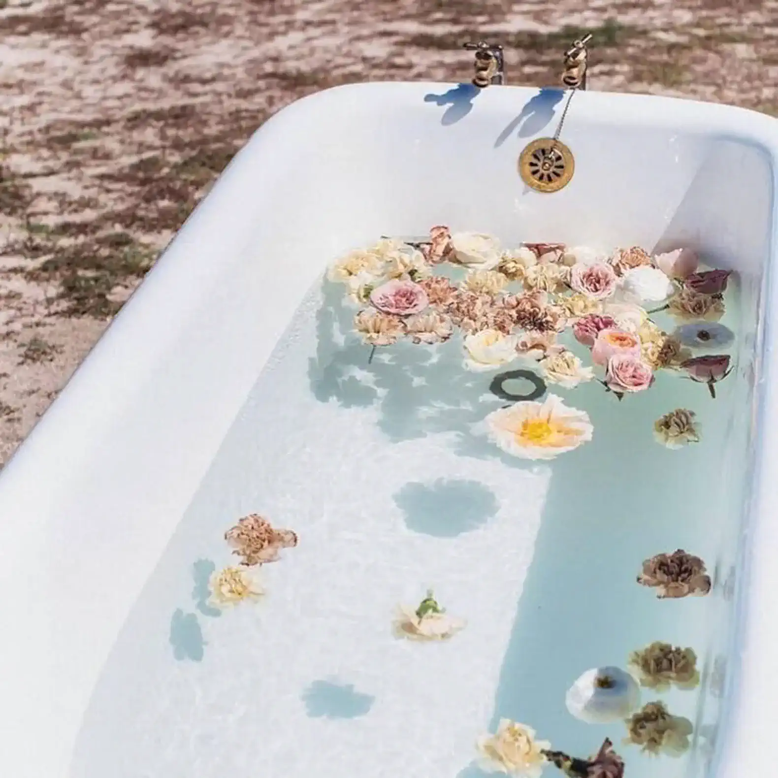 2 outdoor heated bathtubs