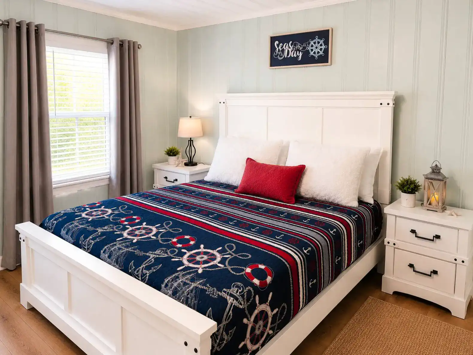 Anchors Up King Bedroom-attached to Jack and Jill Bathroom