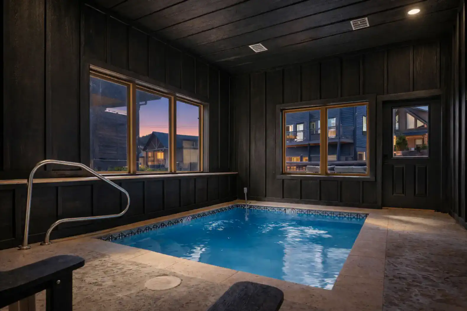 Private indoor heated pool thats perfect for year round fun!