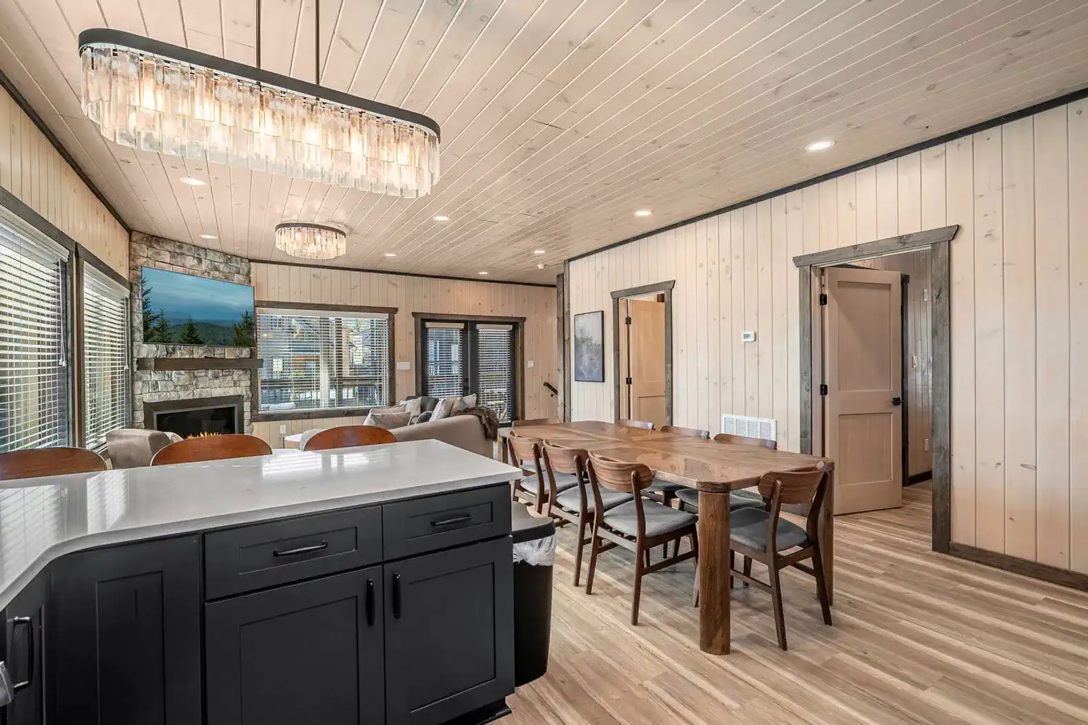 Dining, Living, and Full Kitchen