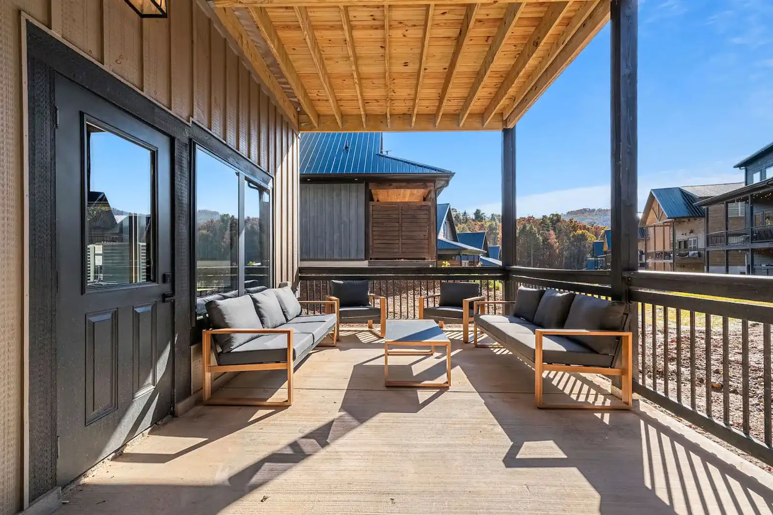 Lots of seating so you can chat and enjoy the weather!