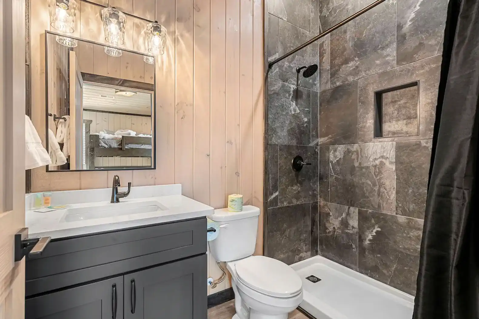 Full Bath on Second Level in Bunk Room
