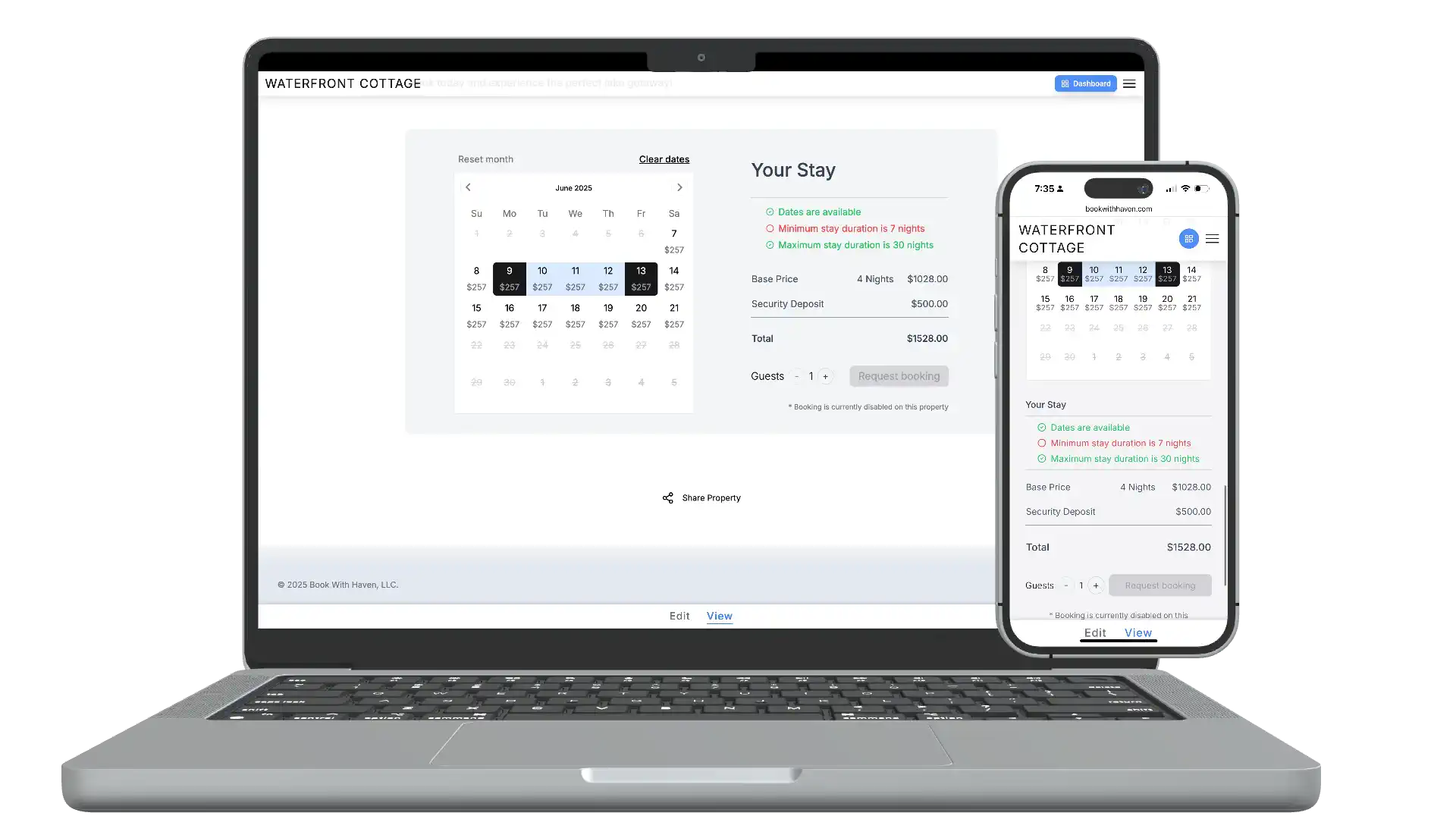 Custom booking rules