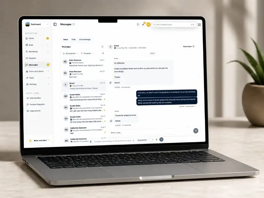 Haven guest messages inbox
