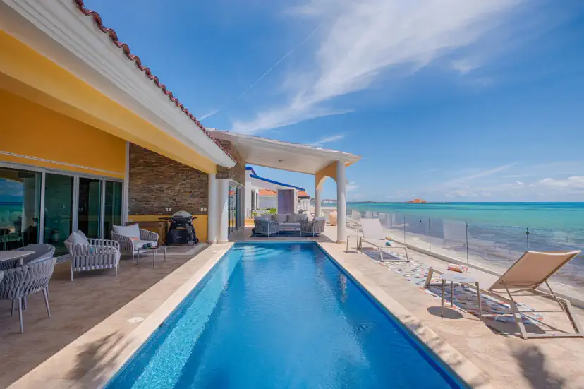 Beachfront pool