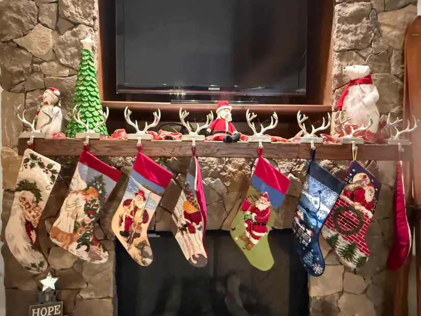 Stockings on the mantel