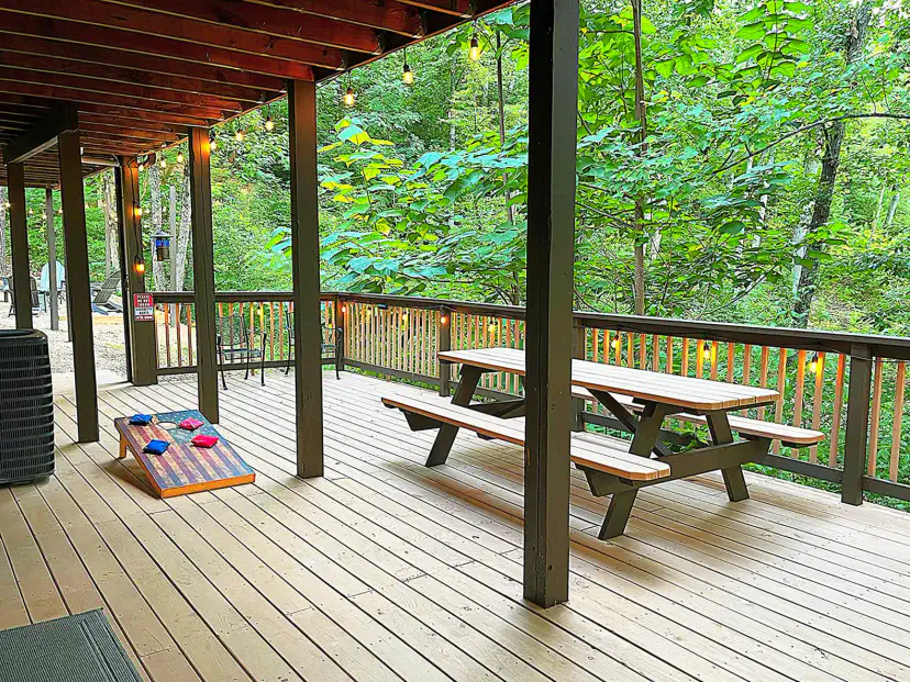 Rocking chairs, decks and the forest