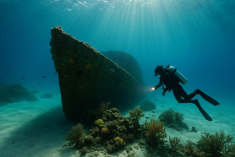 Wreck diving off Isla Colón