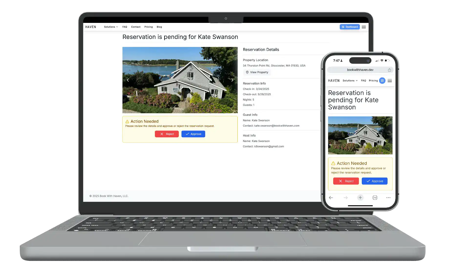 Booking request management