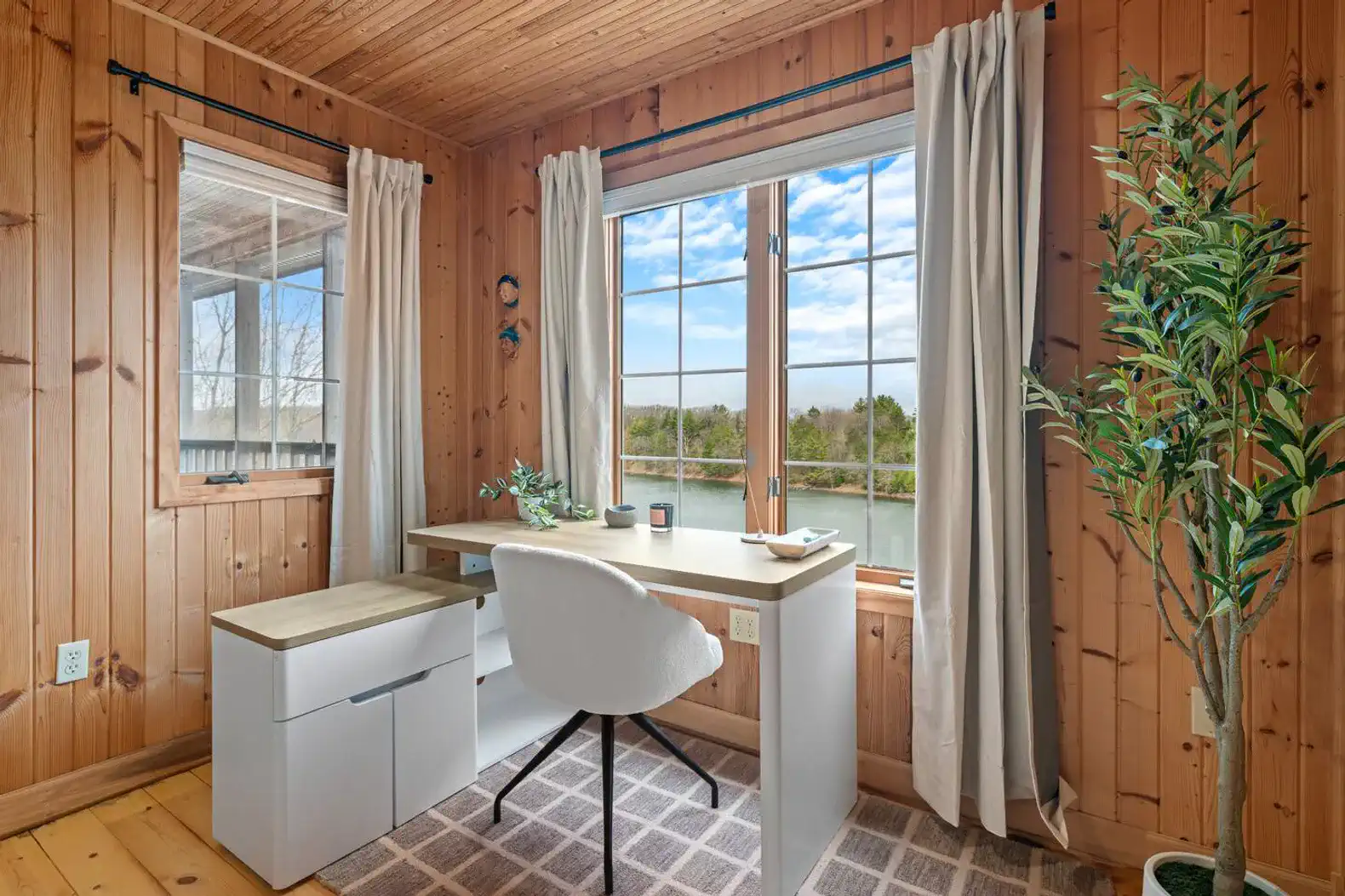 Private office space with inspiring views that rival the best work-from-home setups.