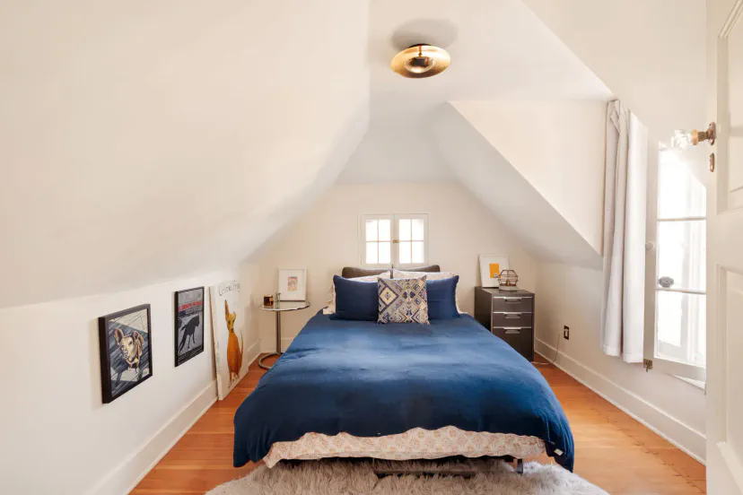 Comfortable guest bedroom ideal for families or friends.