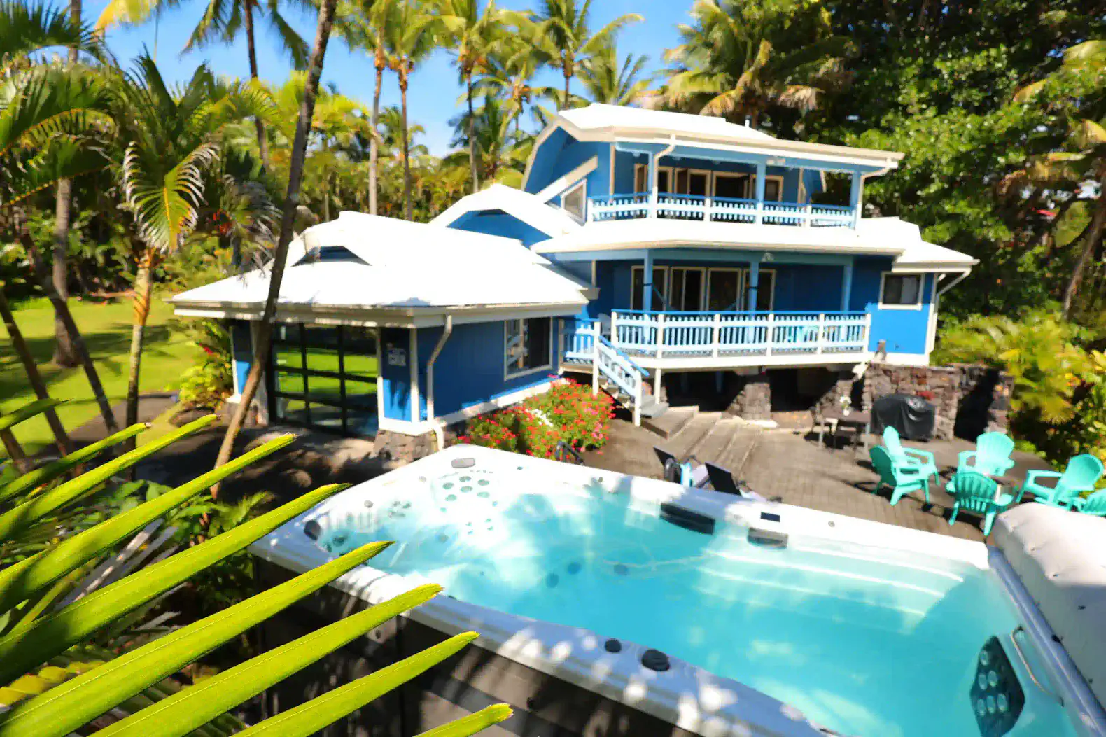 black sand beach house, ocean view photo 2