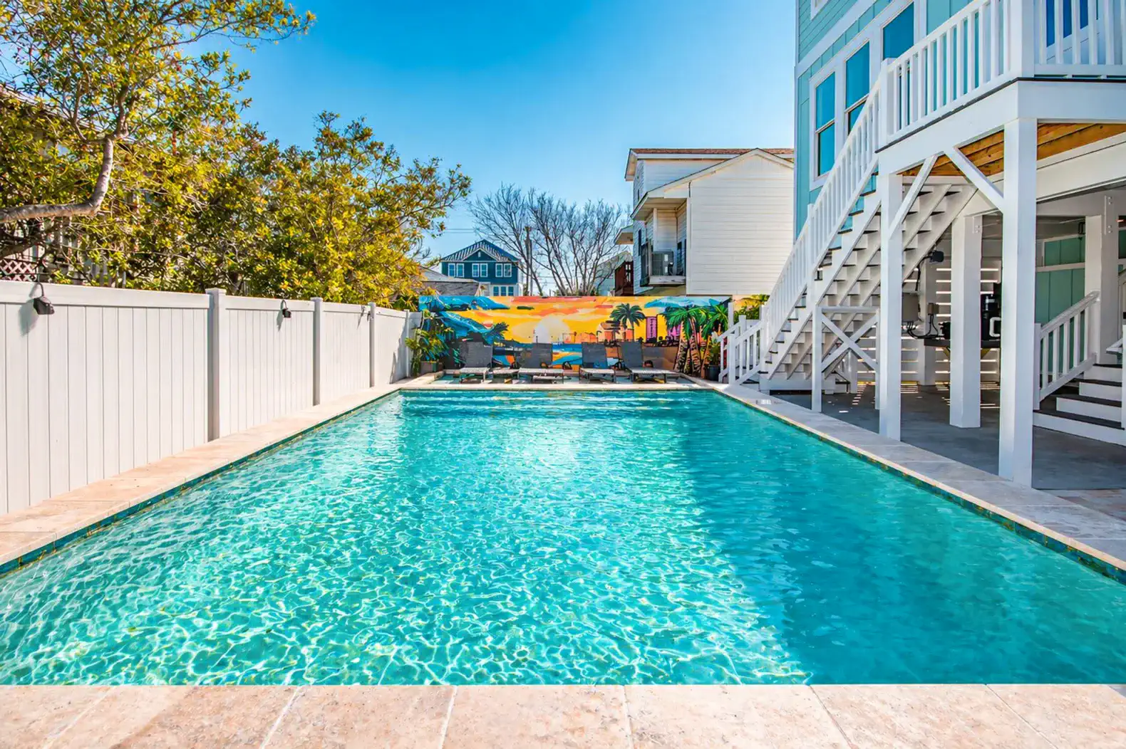 Spend the afternoon relaxing at the saltwater pool
