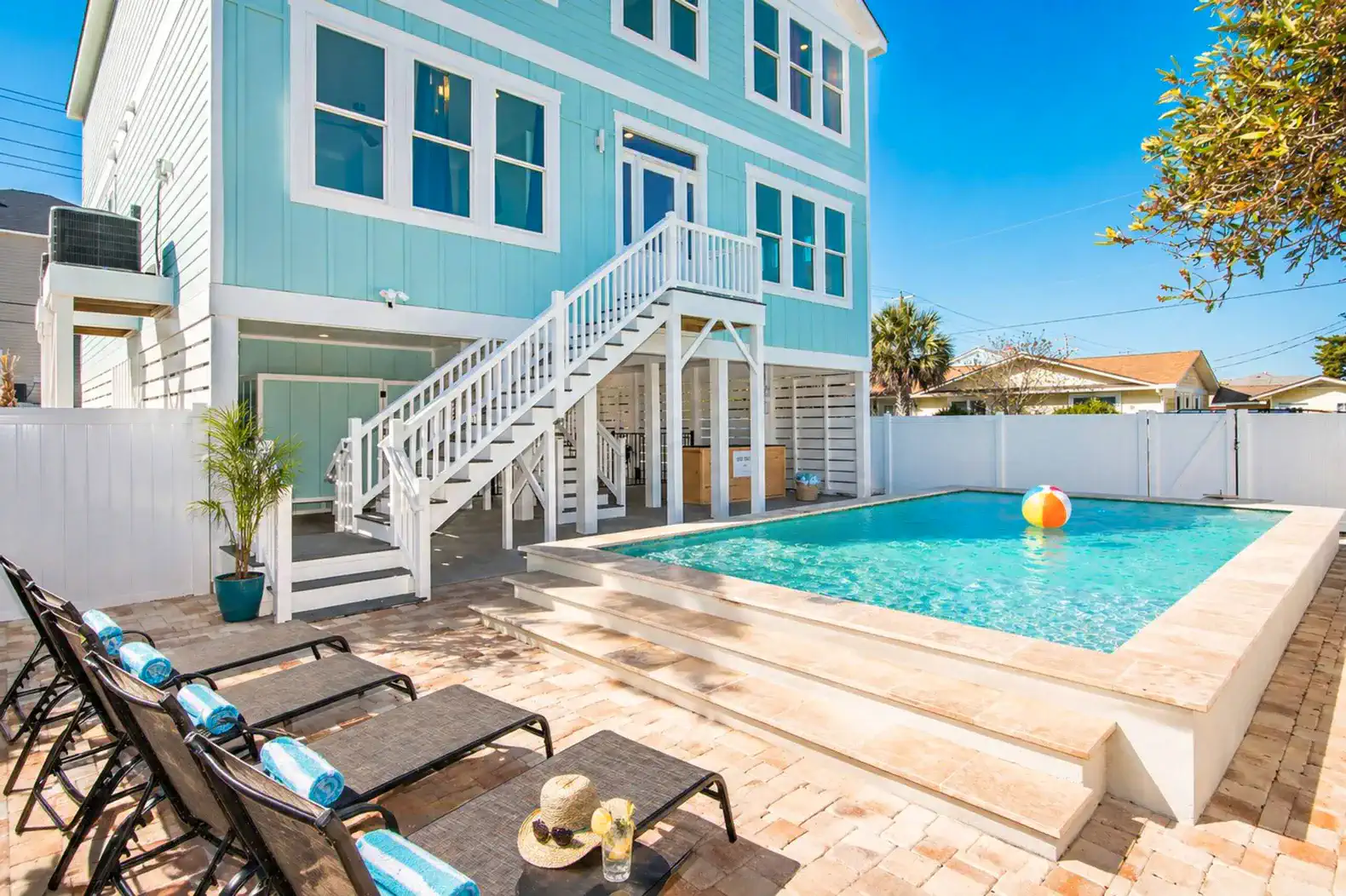 Loungers by the pool