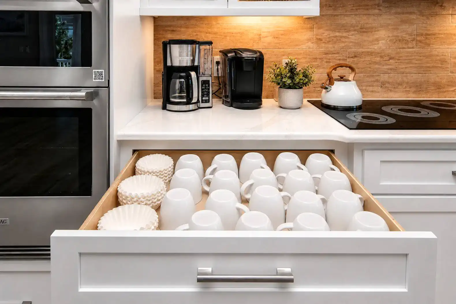 Keurig, Pour Over Coffee Maker available along with coffee mugs and filters