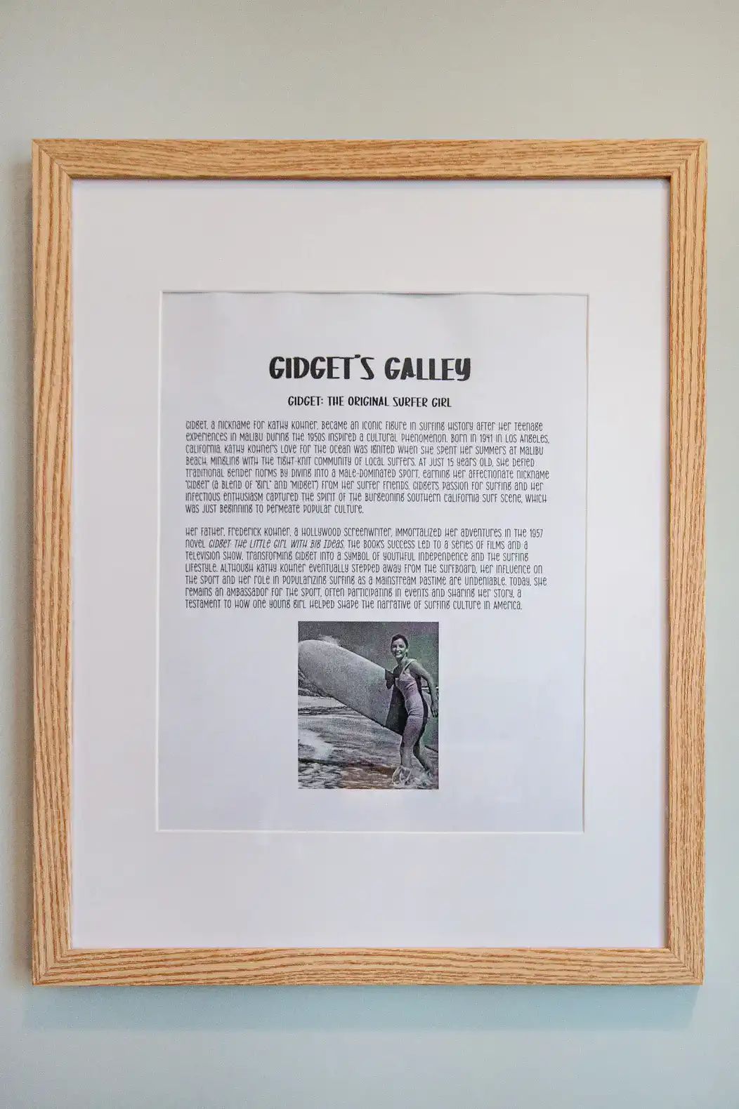 Gidget's Info