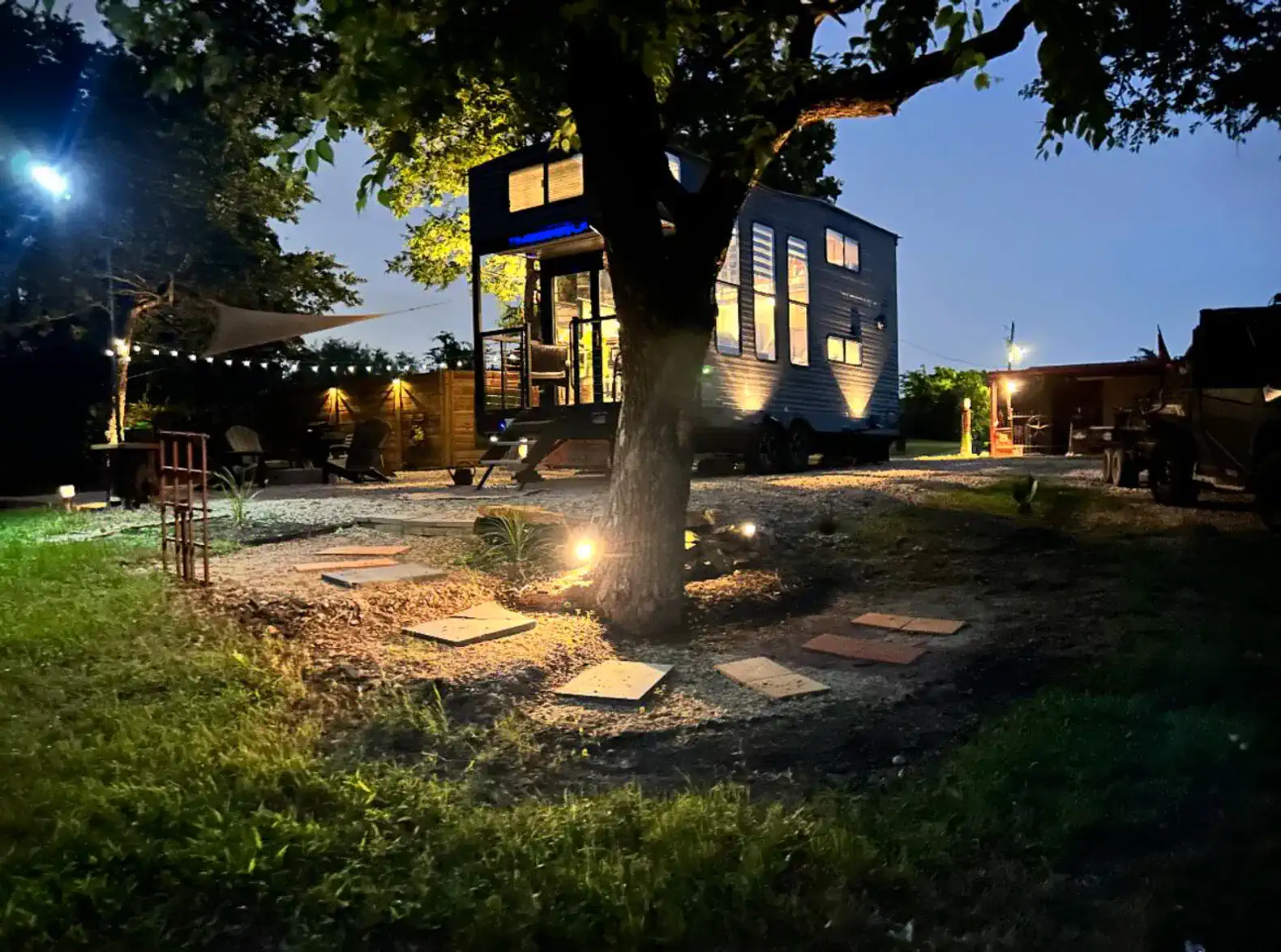 Well-lit pathway