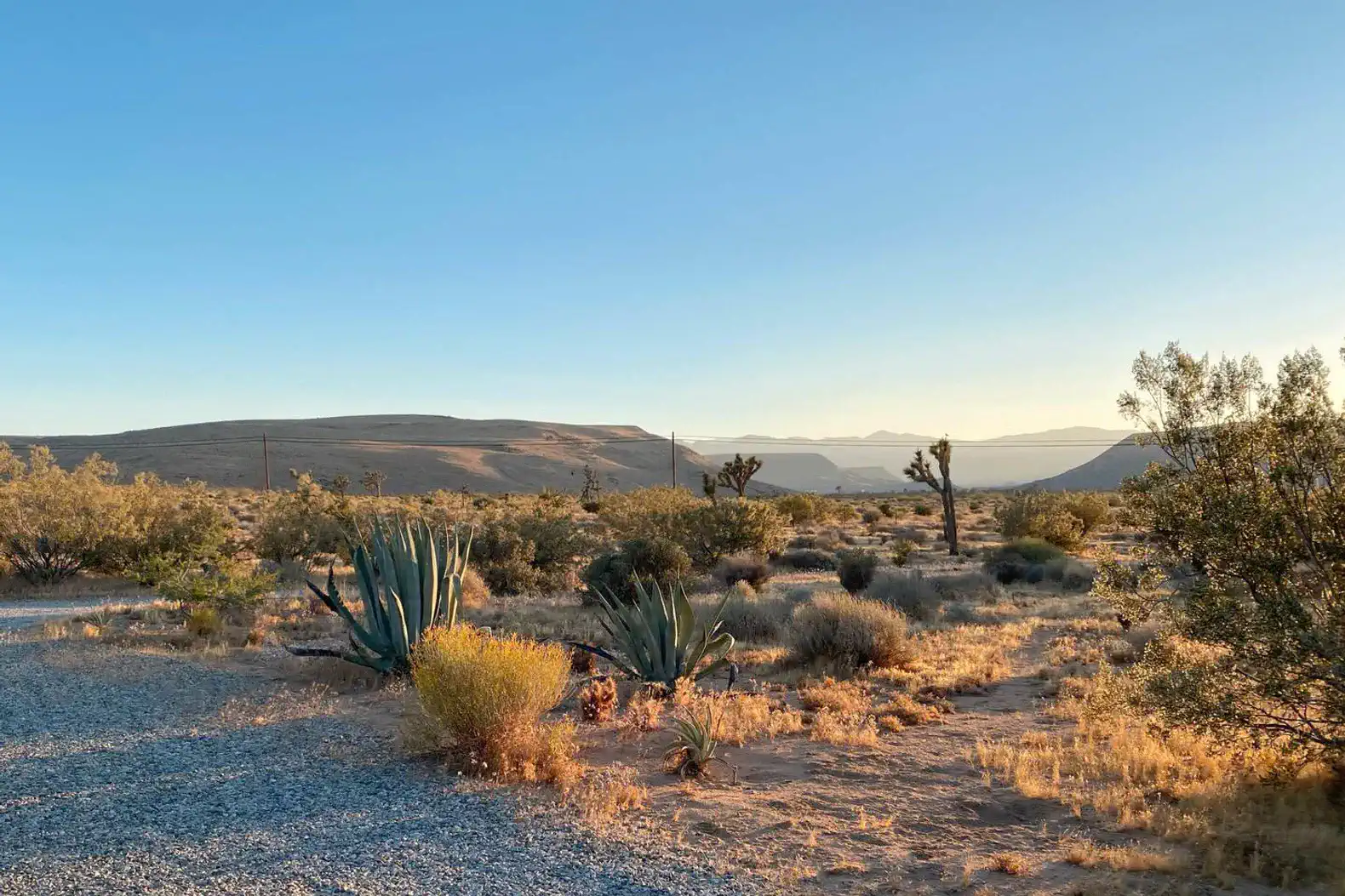 Sunset over Pipes Canyon as seen from the front yard and hot tub.