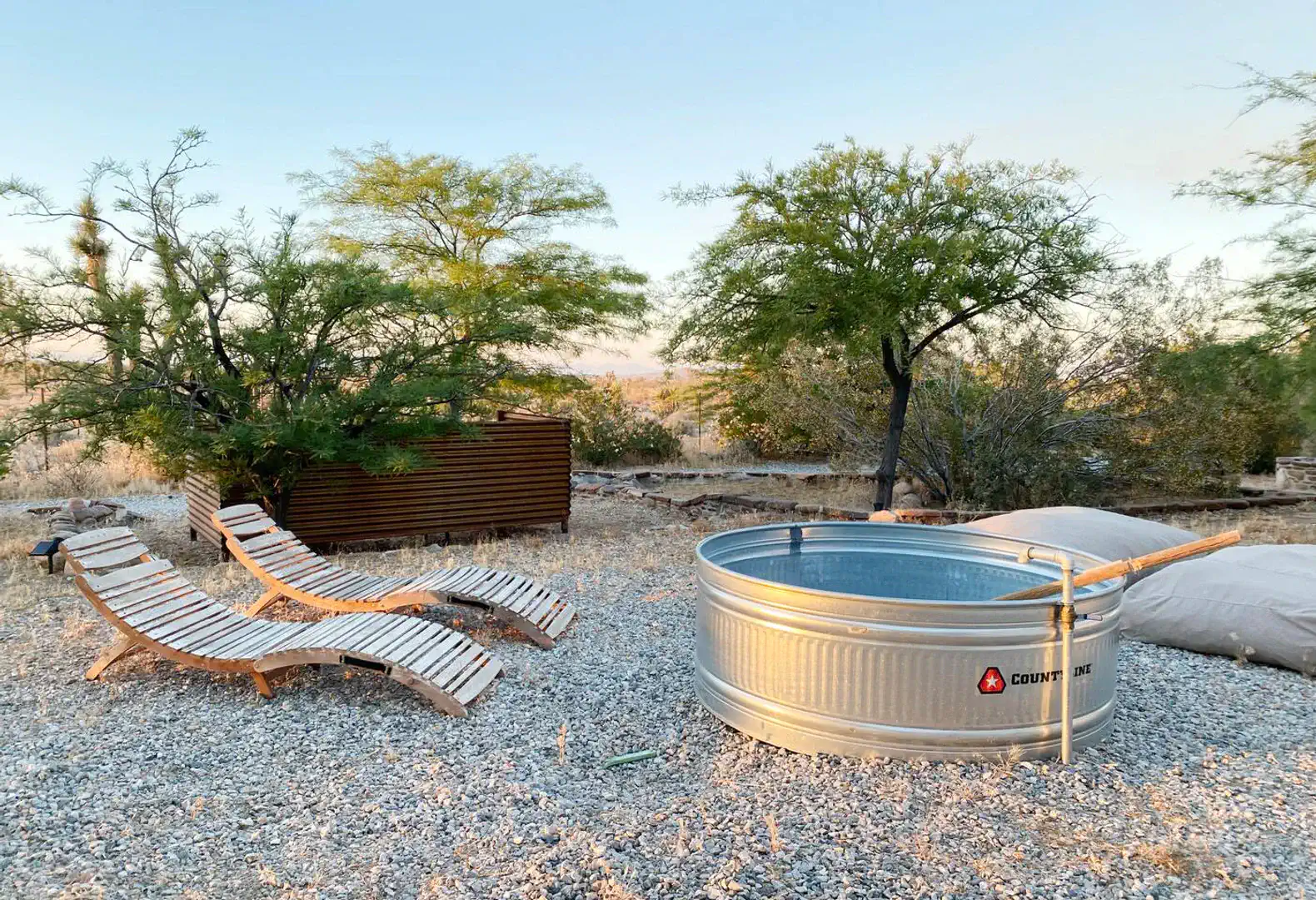 The cowboy pool is perfect for cooling off on hot summer days.