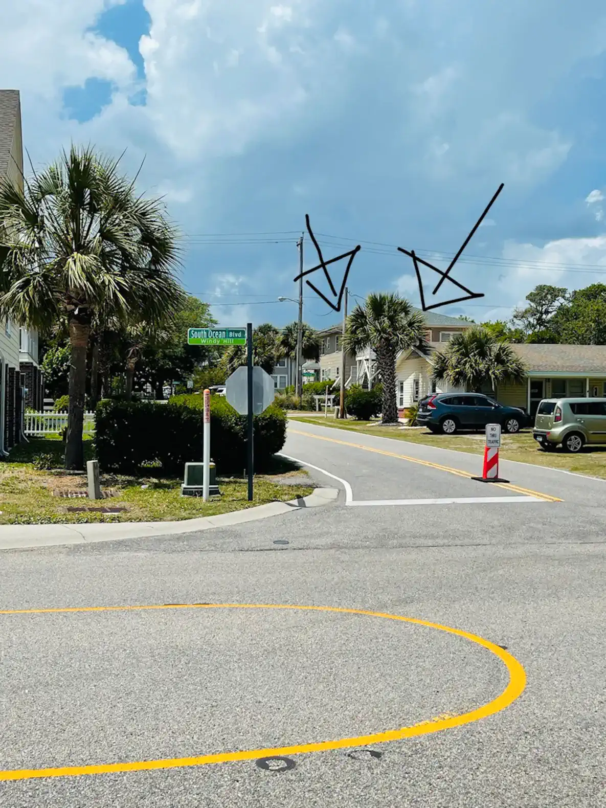 View of Anchor House from Beach Access