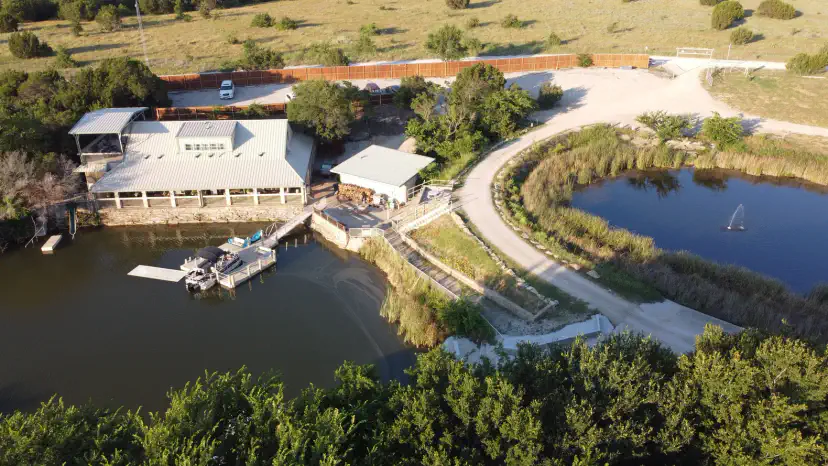 A spring-fed lake in the hills of the Northern Edwards Plateau