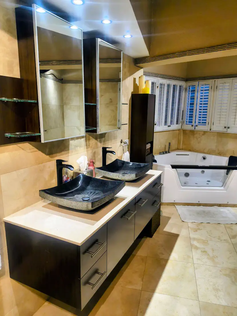 The master bath