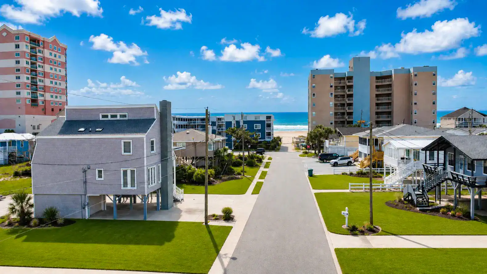 Aerial Photo from the front of Bikini Cove to the Beach, less than a minute walk