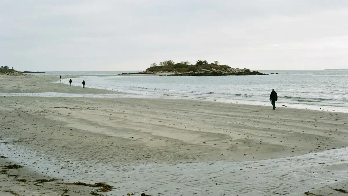 Low tide on a Cape Ann beach, a classic stop among the best day trips from Gloucester